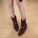 Sheepskin Version~ Rivet Wide Western Cowboy 2025 New Design Fashion Versatile Slim Short Boots_voghion.com