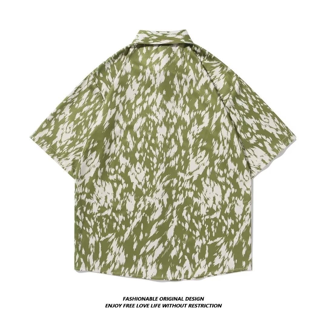 Tie Dye Short Sleeved Shirt For Men, Loose, Trendy, Casual, And Stylish Top_voghion.com