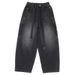 Jeans elasticizzati e comodi per bambini - Pantaloni in denim di cotone morbido per bambini, elastico in vita alta, stile casual alla moda (120-170 cm, nero)_voghion.com