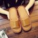 Unbeatable Quality Couple Summer Home Anti Slip Soft Bottom Beauty Salon Wooden Floor Indoor Solid Color Men's And Women's Leather Slippers_voghion.com