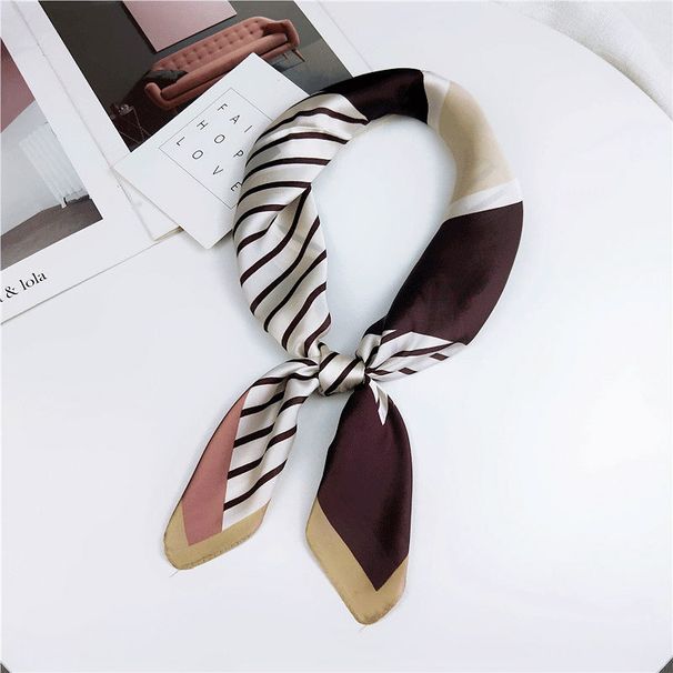 Korean Style Small Square Silk Scarf For Women - Versatile Spring/Autumn/Summer Fashion Accessory (INS Style, Literary Decoration)_voghion.com