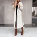 Elegant Long Sleeve Belted Wool Coat For Women – Timeless Trench Style With Notched Lapel, Versatile Pure Color Outerwear For Autumn & Winter_voghion.com