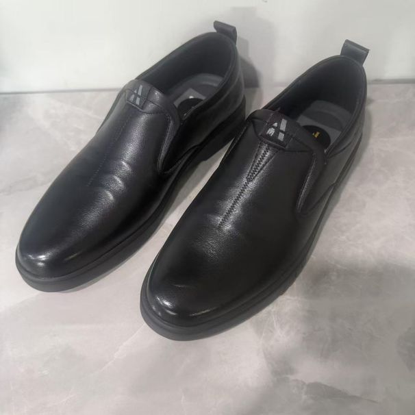 Herrenschuhe aus echtem Leder, lässig, einfach, Business, erste Schicht, Rindsleder, atmungsaktiv, Slip-On-Schuhe für Herren_voghion.com