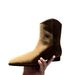 Cowhide Version~Korean Version Suede Pointed Toe Slim For Women Winter Fleece Lined Chunky Heel Western Cowboy Martin_voghion.com