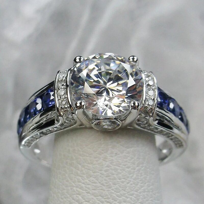 Cao Shis Rixing Fashion Geometrischer Zirkon für Männer und Frauen Trendy Temperament Antragsring_voghion.com