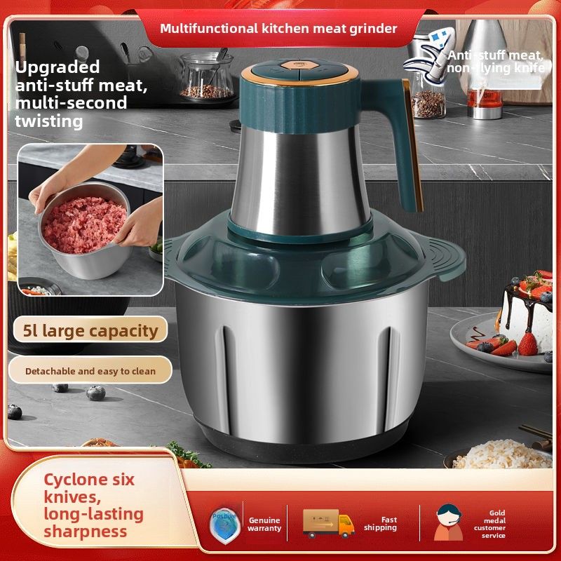 Electric Grinder Household Stainless Steel Multi-Functional Blender Can Knead Dough Juice Extractor Meat Mincer_voghion.com