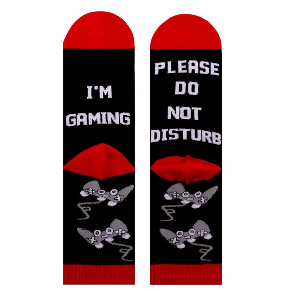 DO NOT DISTURB Print Cotton Socks For Men & Women - Breathable, Anti-Odor, Cushioned Gaming & Casual Crew Socks_voghion.com