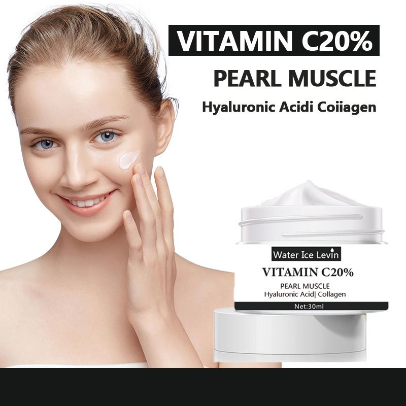 Crème visage à la vitamine C Water Ice Levin Hydrate, illumine le teint et améliore le jaune foncé_voghion.com