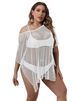 Plus Size Frae Mesh Strandbluse locker onregelméisseg sexy duerchsichteg Kleed_voghion.com