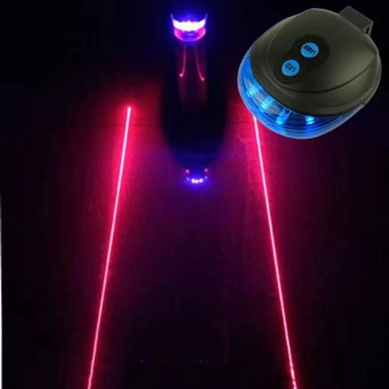 Fahrrad-Rücklichter, Mountainbikes, Reiten, Laser, Nachtblinken, Rücklichter, Reitwarnungs-Taschenlampen, Ausrüstung_voghion.com