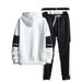 Men's Clothing Autumn Polar Fleece Hooded Sweatshirt Two Piece Suit Slim Nine Point Pants Sports_voghion.com