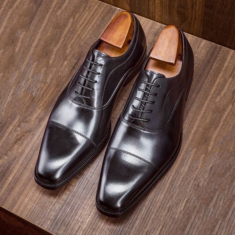 Leather Three-Joint Business Formal Wear Student Oxford Shoes_voghion.com