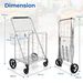 Folding Shopping Cart Portable Utility Grocery Cart 126L Capacity 150kg Load_voghion.com