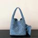 Denim Woven Bag Large Capacity Tote Bag Single Shoulder Underarm Bag Women's Casual Bag_voghion.com