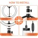 12 Inch Ring Light, Dimmable USB LED For Phone Photography, Live Streaming_voghion.com