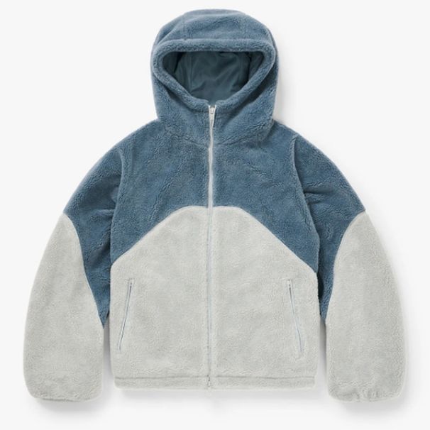 Cappotto invernale unisex foderato in pile - Giacca con cappuccio in sherpa per uomo e donna (XS-XXL, azzurro cielo)_voghion.com