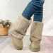 Winterstiefel für Damen aus Schneeplüsch, warm, verdickt, modisch, lässig, Wildleder, dickbesohlte Mittelrohrstiefel, Botas Mujer 240719_voghion.com