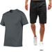 Direkt Liwwerung vun neie Summersport-Casual-T-Shirten fir Männerkleeder, Fitness-Lafshorts a Kuerzärmelkostümer_voghion.com
