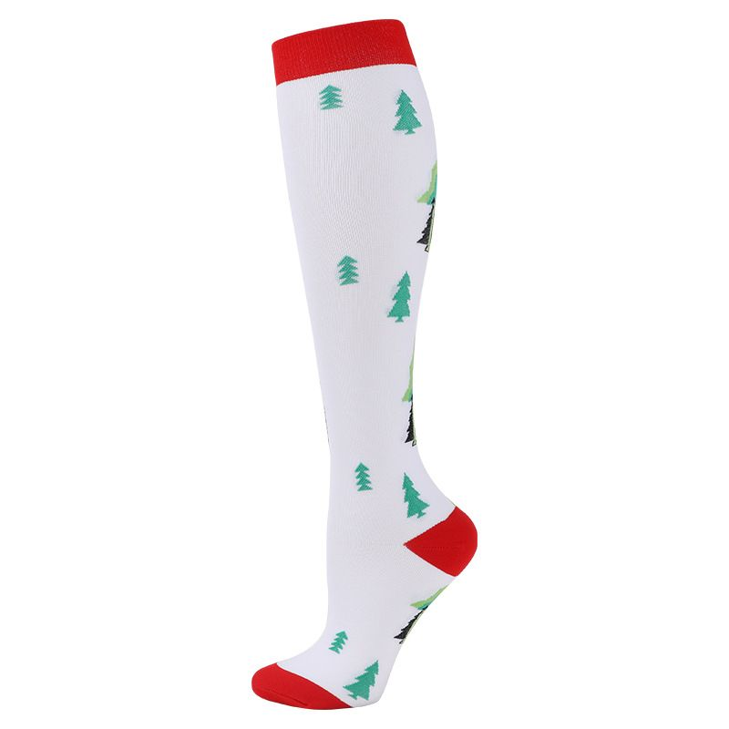 Weihnachtssport Schöne Beine, Wadenstrümpfe, elastische Socken, Kompressionsstrümpfe für Herren und Damen_voghion.com