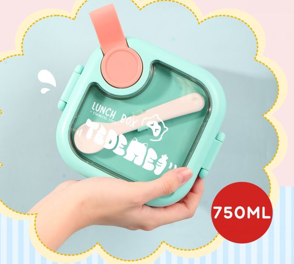 Tedemei portable children's food grade tableware children's stainless steel food supplement with bowl insulation set 750ml_voghion.com