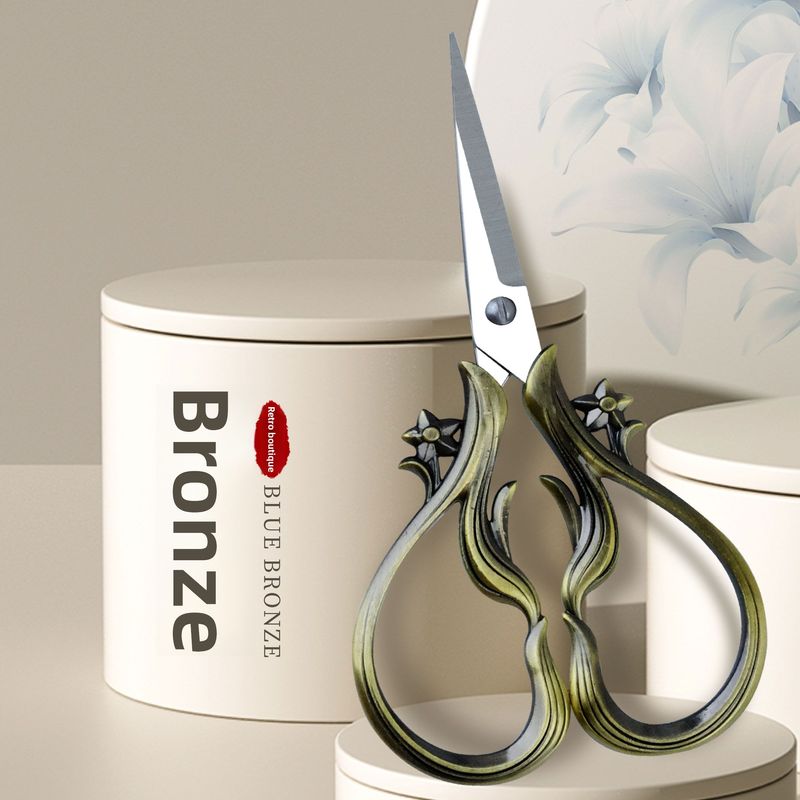 Orchid Art Small Household Scissors European Style Simple Classic DIY Handicraft Collection_voghion.com