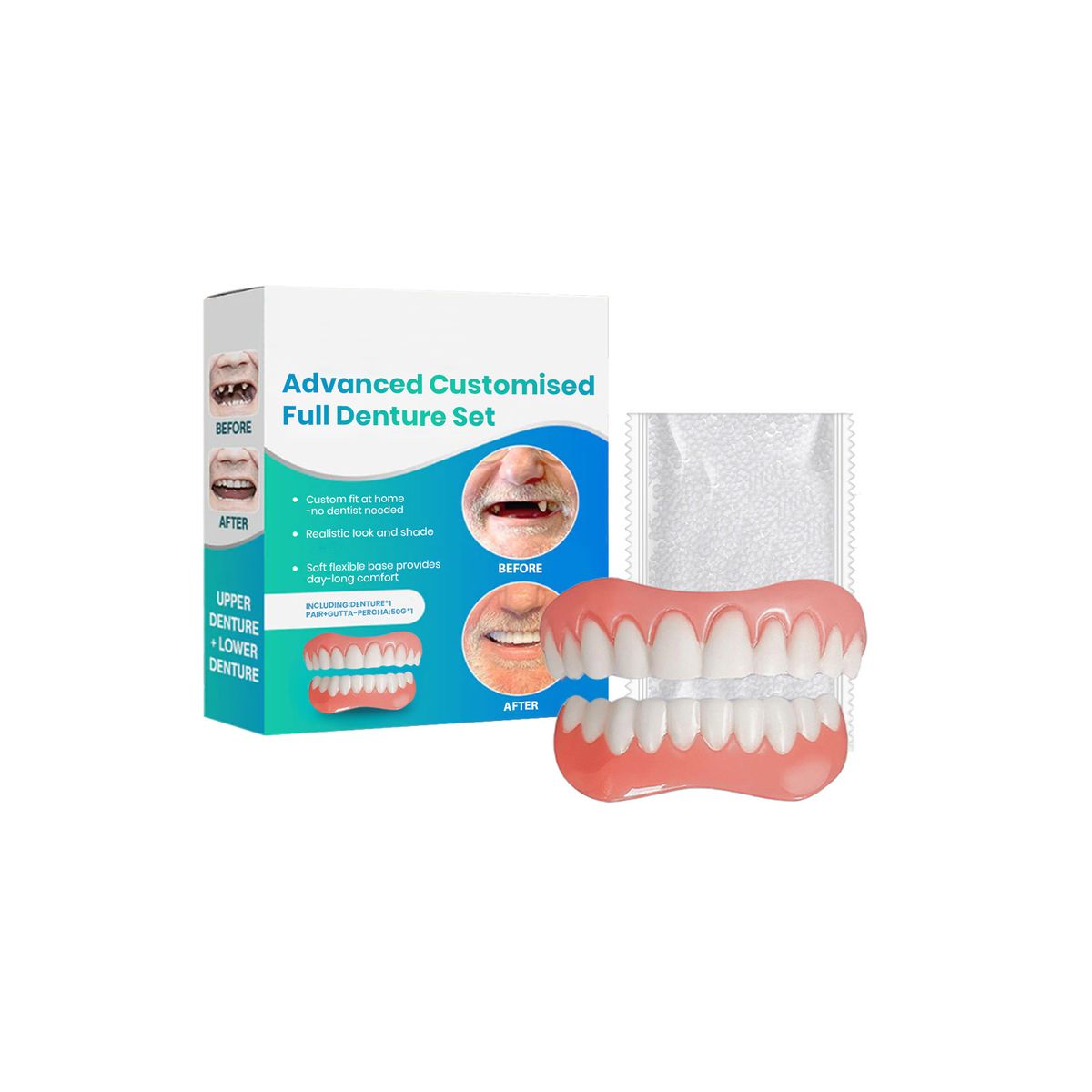 Daily Teeth Modification Enhance Smile Beauty Comfortable Material Natural Denture Set_voghion.com