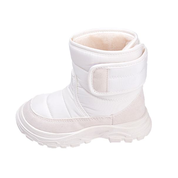 Mother & Kids Snow Boots With Fleece Lining, Anti-Slip Rubber Sole, Water-Resistant Upper, Hook & Loop Closure - Unisex Toddler & Children Boots_voghion.com
