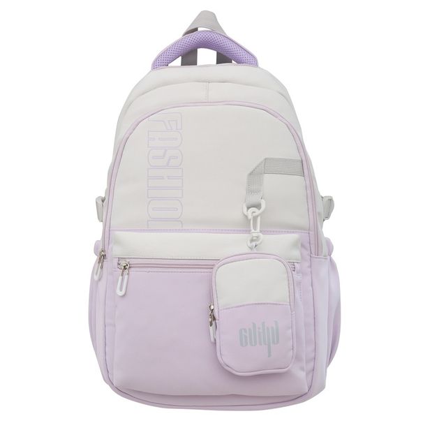 Zaino scolastico alla moda in stile coreano per adolescenti: zaino leggero in nylon con spallacci imbottiti e scomparto spazioso_voghion.com