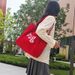 New Fashion Large Capacity Single Shoulder Canvas Women Tote Casual Shopping Fresh Letter Print Bag_voghion.com