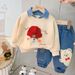 Boys Autumn Wool Hat Bear Sweater Suit 1 To 3 Years Old Baby Boy Spring And Autumn Boy Clothes Children Two Piece Suit_voghion.com