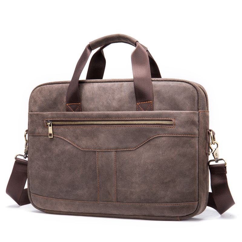 Marant Leather Retro Casual Men's Briefcase Light Business Handbag Men 15 Inch Computer Bag Official Bag_voghion.com