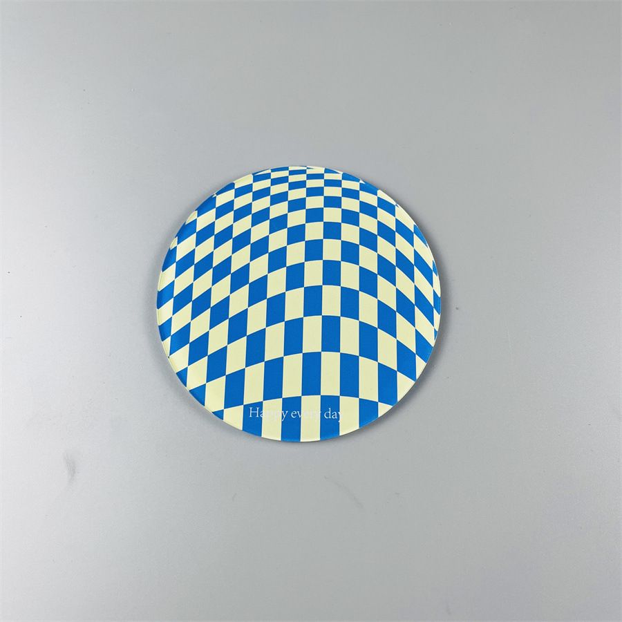 Acrylic Checkerboard Coasters Set - Ombre Gradient Color Heat-Resistant Drink Mats (Non-Slip 4-Pack) - Stylish Table Decor For Coffee & Dining_voghion.com
