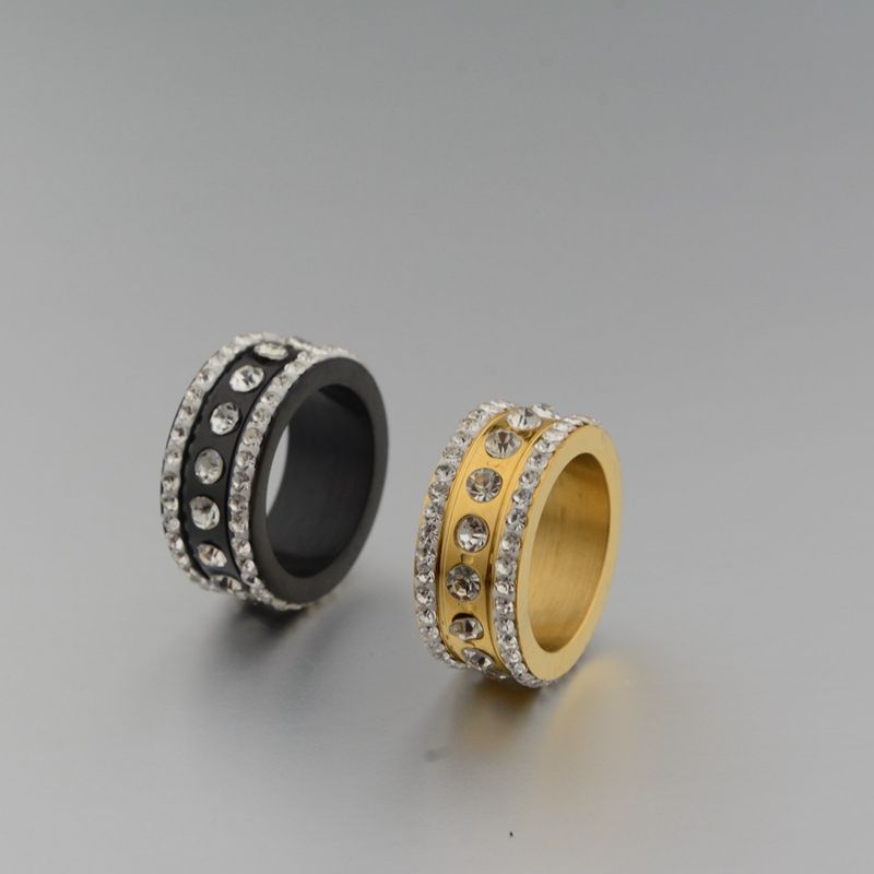 Kreative Hip-Hop-Bar-Accessoires Mode Persönlichkeit Trendy Titan Stahl Intarsien Diamant Ring_voghion.com