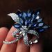 Baroque crystal enamel brooch, women's clothing niche sense, high-end accessories, ins chest flower_voghion.com