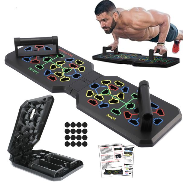 T-förmiges multifunktionales Push-up-Fitnessbrett, Standhilfe für Männer, Heimtraining für Brust- und Bauchmuskeltraining_voghion.com
