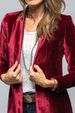 Women's Clothing Velvet Long Cardigan Solid Color Retro Split Coat Windbreaker Loose Coat_voghion.com