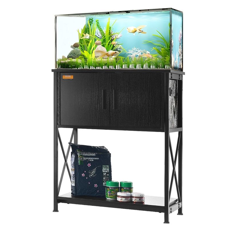 VEVOR Aquarium Stand, 20 Gallon Fish Tank Stand, 25.6 x 16.5 x 31.9 in Steel and MDF Turtle Tank Stand, 167.6 lbs Load Capacity, Reptile Tank Stand wi_voghion.com