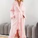Château-Inspired Oversized Velvet Bathrobe - Oeko-Tex® Class I Certified, Recycled Polyester, Perfect For Spa Days & Historical Home Décor_voghion.com