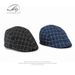 Cappello per uomo e donna, basco casual a quadri con becco d'anatra, berretto in stile britannico, primavera ed estate_voghion.com