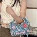 This Is A Mini Handbag Five-pointed Star Sticker Design Rough Edge Jeans For Commuting And Shoppin241116_voghion.com