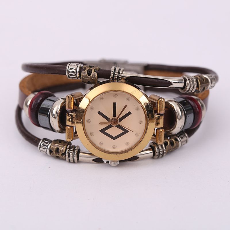 Ladies Circle Bracelet Waterproof Ethnic Style Fashion Women's Quartz Watch_voghion.com