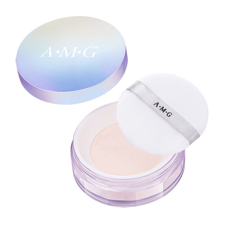 A. M. G Soft Mist Clear Powder που σταθεροποιεί το μακιγιάζ χωρίς απώλειες, αναζωογονητική πούδρα μακιγιάζ διπλής χρήσης για υγρή και στεγνή χρήση, μακράς διαρκείας_voghion.com