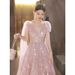 Romantic Pink Princess Ball Gown – Elegant A-Line Prom Dress For Weddings, Graduation & Formal Events (XS-5XL, Soft Tulle & Polyester)_voghion.com