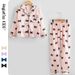 Kinder Pyjama Set Herbst Nachahmung Seide Farbe Ding Langarm Mädchen Homewear Zwei-stück kinder Anzug_voghion.com