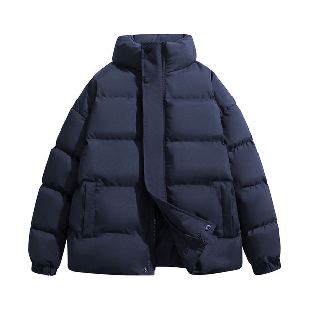 Herrenbekleidung Herren Winter Stehkragen Baumwolljacke - Verdickter warmer Puffermantel für Freizeit- und Alltagskleidung (Schwarz, Blau, Khaki, Größen M-5XL)_voghion.com