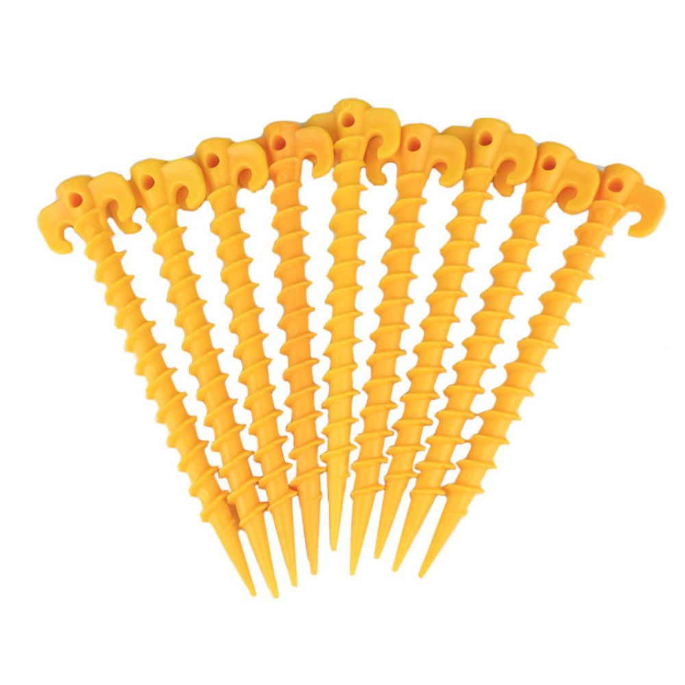 Picchetti per tende da campeggio in plastica a spirale con corno di pecora per escursionismo all'aperto_voghion.com