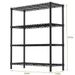 Per 54H Rack Gara Laundry Heavy 14D Shelf per Black Duty X Acciaio 4 Tier Rustproof 36 Kitchen Shelf 36W Wire 350LBS Storage X_voghion.com