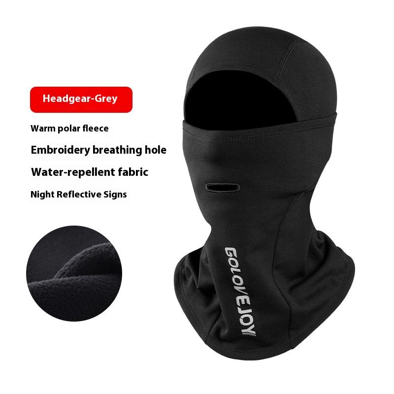 Thermo-Kopfbedeckung aus Lycra für Outdoor-Sportarten im Herbst und Winter, Skifahren und Radfahren, winddicht und spritzwassergeschützt, verdicktes Fleece_voghion.com