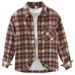 Retro Plaid Long Sleeved Shirt For Men, Fashionable And Versatile, Artistic And Casual Loose Top_voghion.com