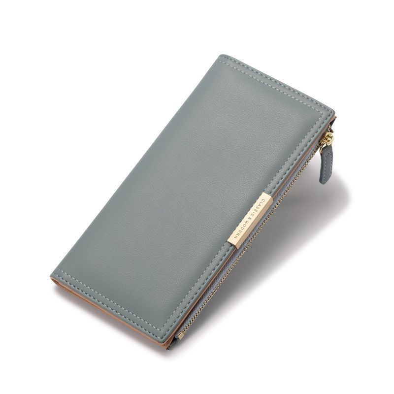 Purse Women's Long Purse Multi-slot Zipper Bag Women's Money Clip Clutch Bag_voghion.com